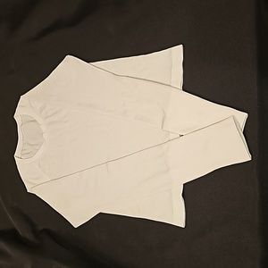 Lululemon Women's Swiftly Tech White Long-sleeved Athletic Shirt in Size 4.